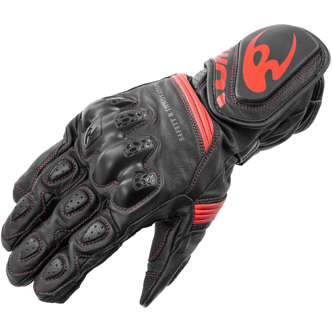 06-266/BK.RD/M GK-266 レーシンググローブ コミネ ブラック/レッド色