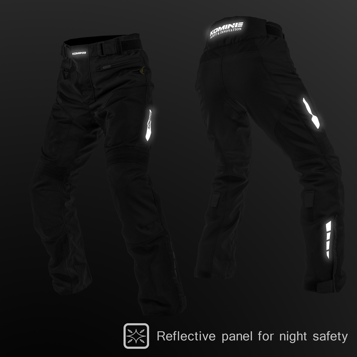 07-761/BK/XL PK-761 MOTOプロテクトメッシュパンツ コミネ ブラック色