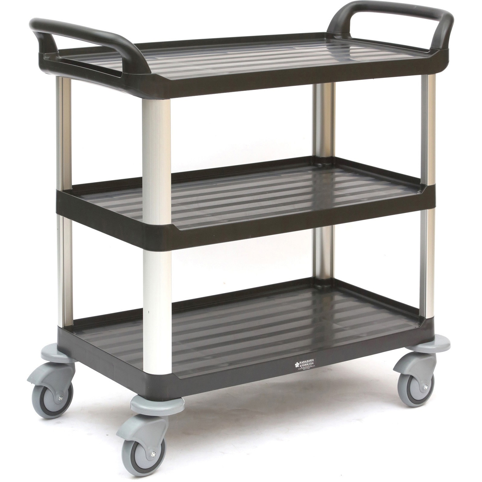 SA-93F Black 静音樹脂3段ワゴン ブラック 1台 金沢車輌 【通販モノタロウ】