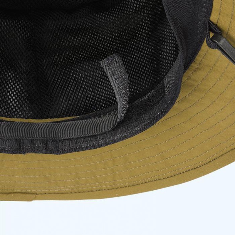 BRIEFING ブラック レインハット BRIEFING - MENS RAIN HAT / 刺繍ロゴ サファリハット ブラック