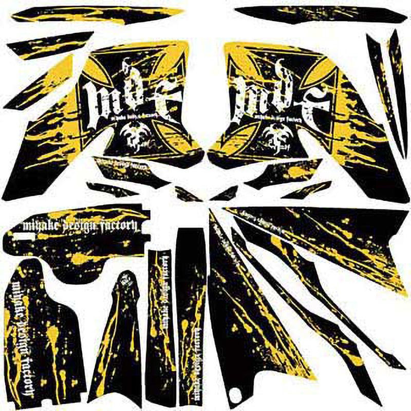 MWRR-C-PY-ALL グラフィックキット オフロード MDF(エムディーエフ) パンプキンイエロー色   MWRR-C-PY-ALL