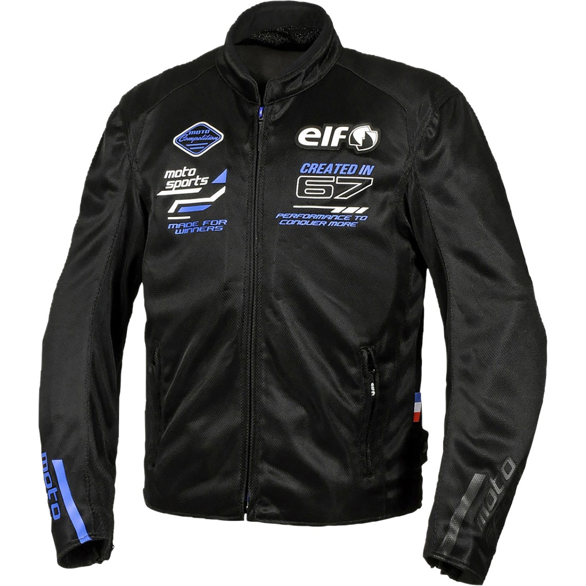 EJ-S121 エオリアメッシュジャケット elf ブラック&ブルー色 サイズLL