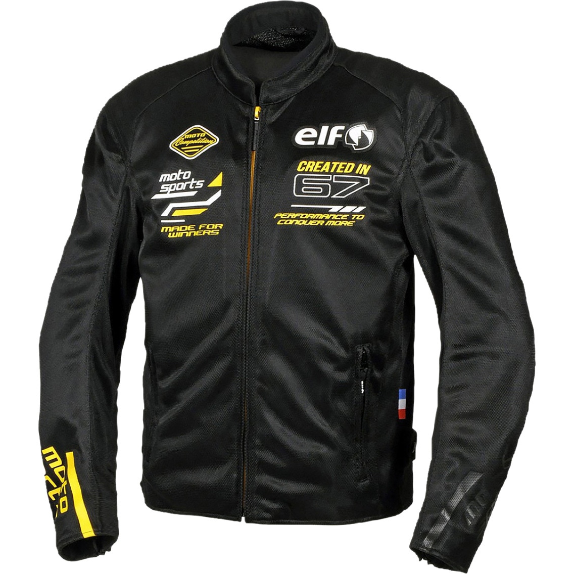 elf バイクジャケット WM 黒/黄/白 EJ-S121 エオリアメッシュジャケット elf ブラック&イエロー色 サイズM