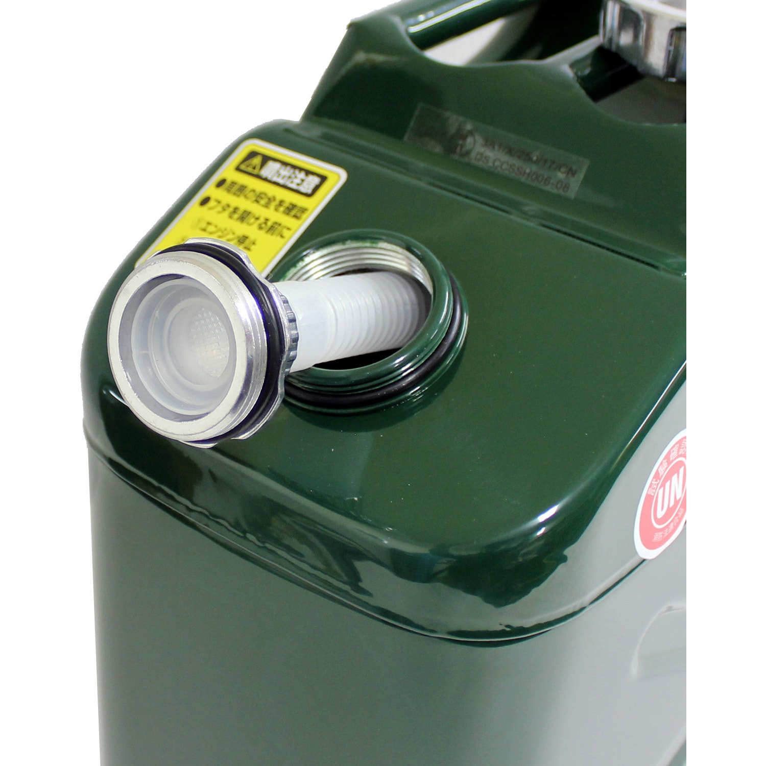 FK-10 ガソリン携行缶 縦型 Meltec(大自工業) 容量10L グリーン色