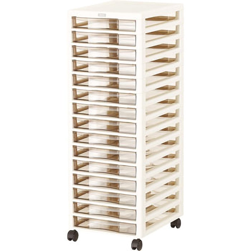 書類収納ケース アプロスB4 JEJアステージ アイボリー色 15段 キャスター付き