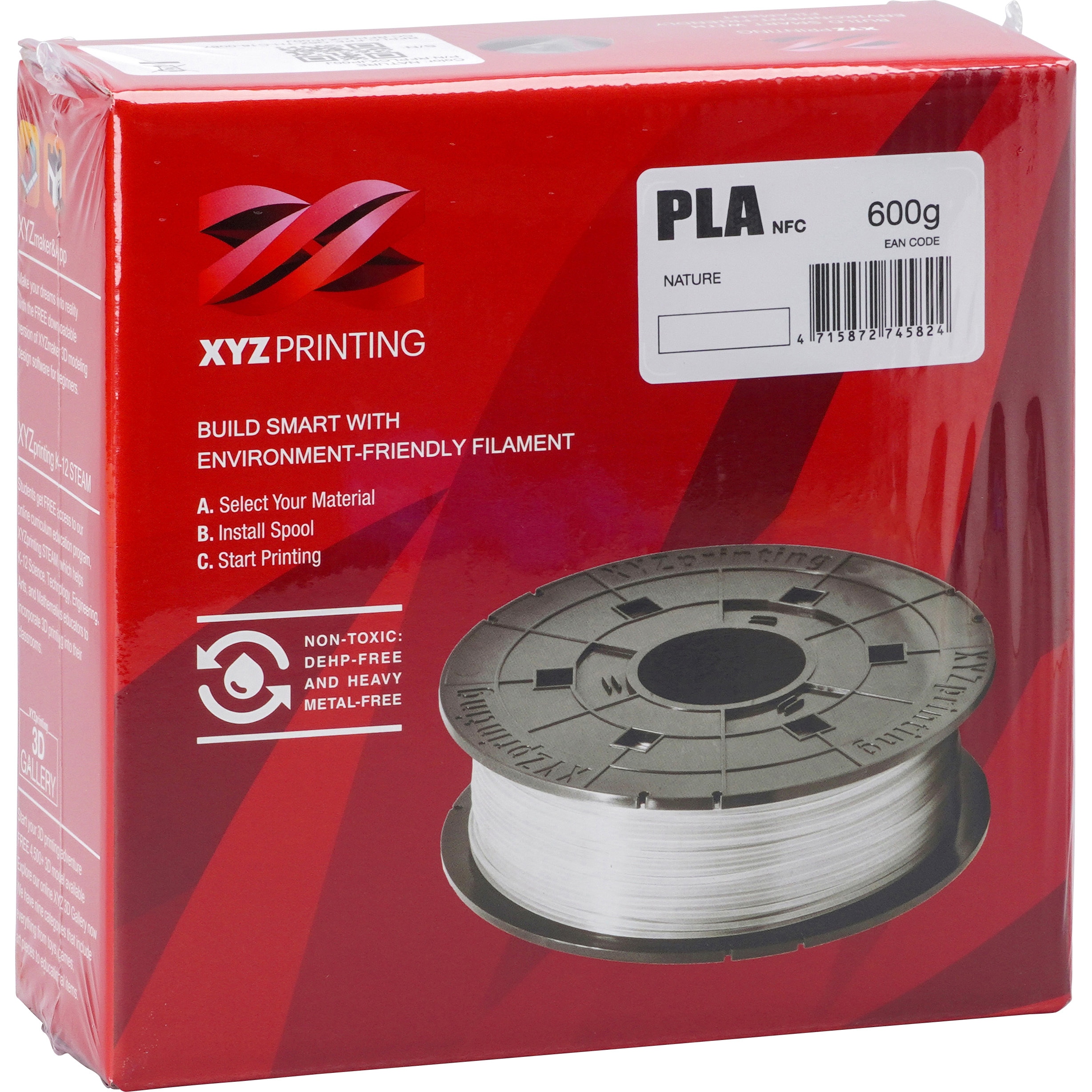 xyzプリンティング タフPLA フィラメント600g 2個　ホワイト　ブラック