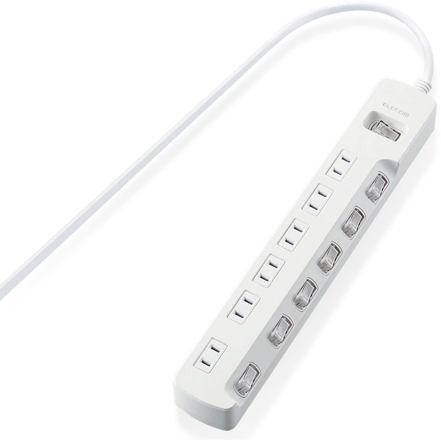 T-K8A-2650WH 電源タップ 2P 個別&一括スイッチ付 雷ガード