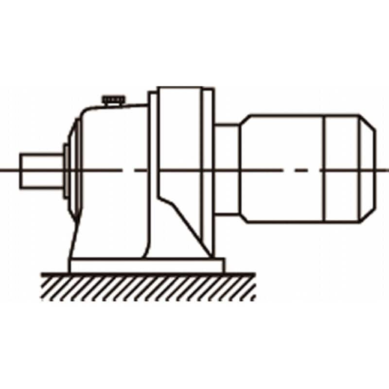 サイクロ減速機 6000シリーズ インバータ用プレミアム効率モータ付(横形・脚付)(0.75kW～2.2kW)