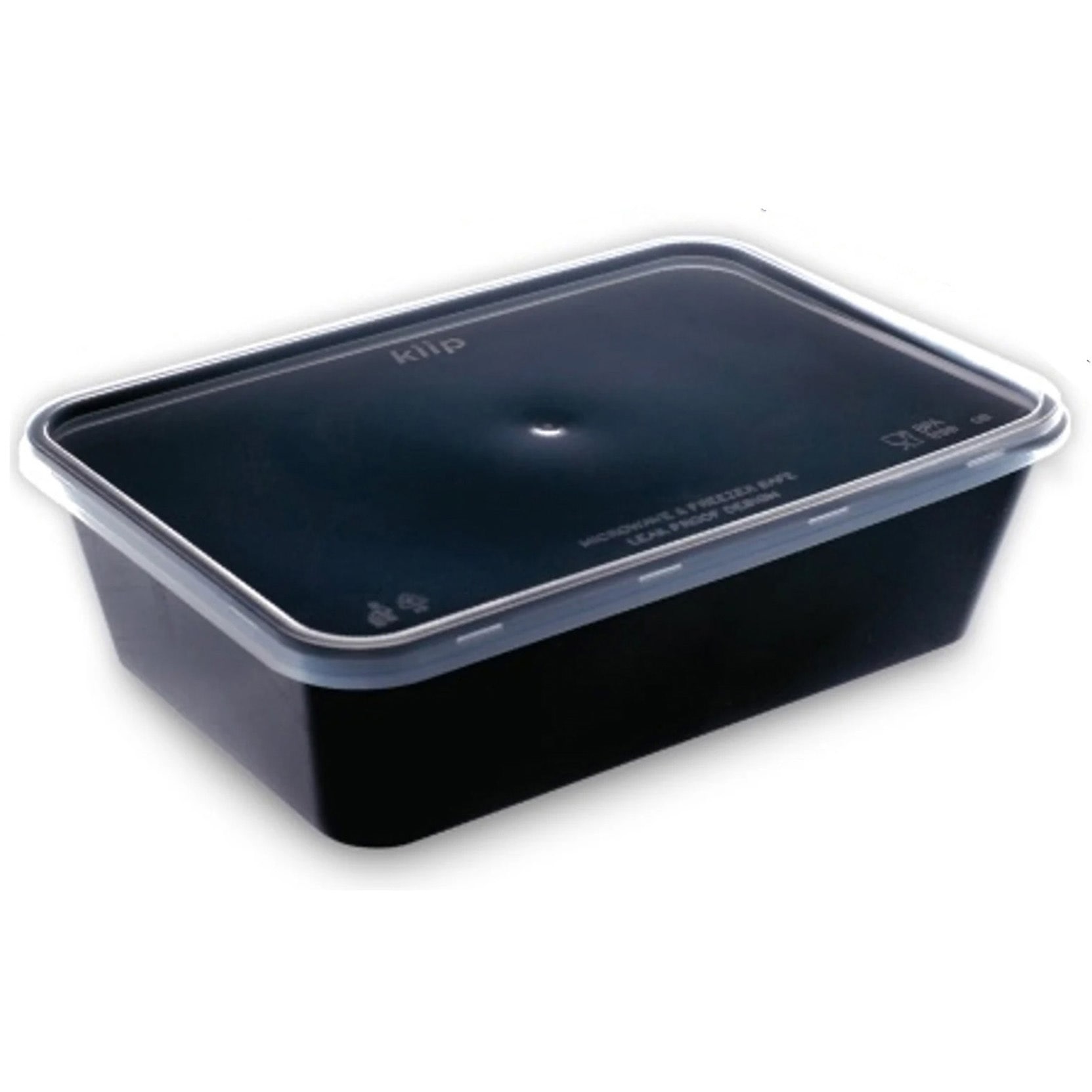 エンブレム付き黒レザー保存容器 6300065328 Kiip SLappeR キープスラッパー 保存容器 長方形 Black