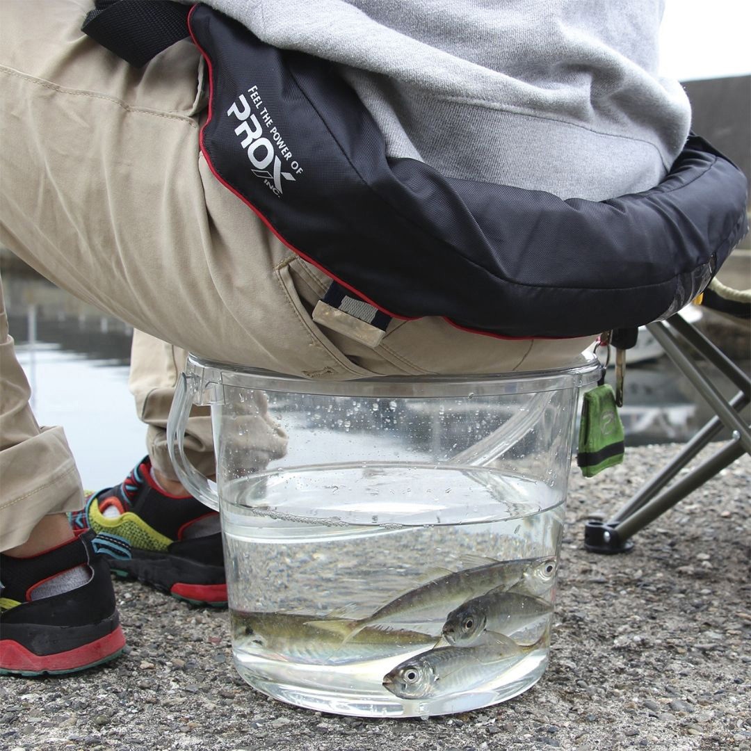 9L(蓋付) 座れる超スケスケバケツ 1個 PROX(プロックス) 【通販