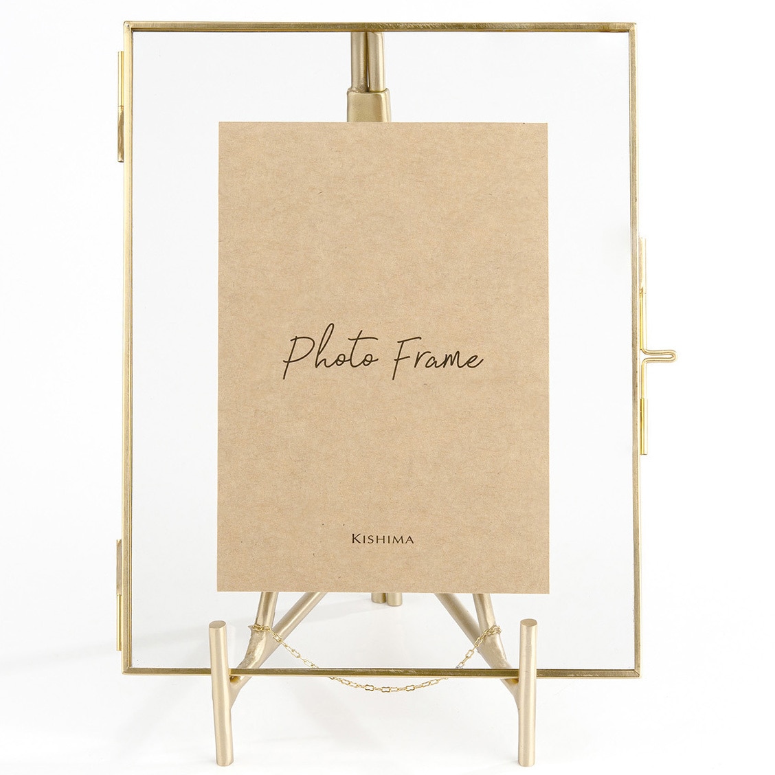 KNB89011 真鍮フォトフレーム キシマ 幅40mm奥行100mm高さ180mm 1個