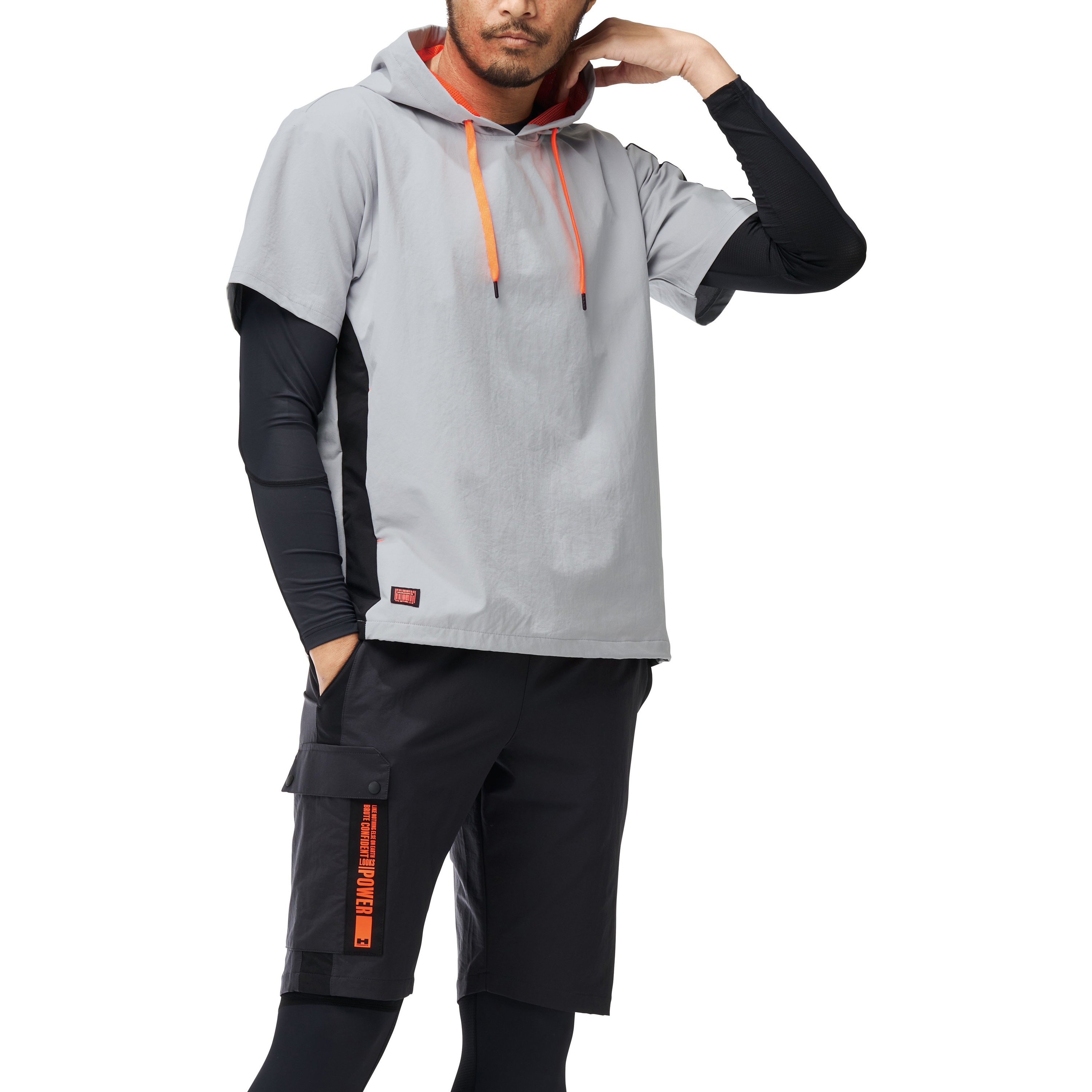 28559 HUMMERレヴスキンズ半袖フーディー 吸汗速乾 アタックベース