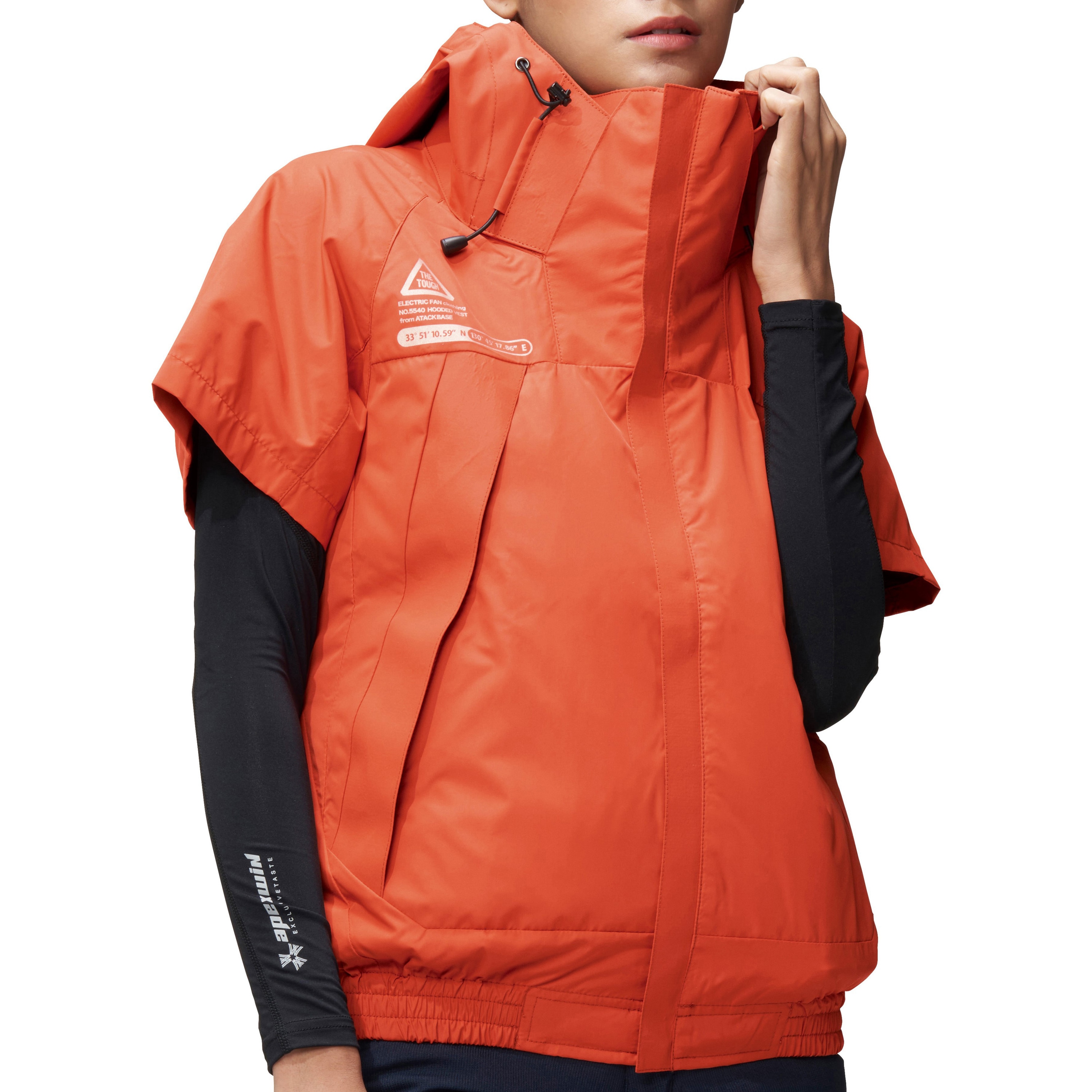 5545 空調風神服チタンフード半袖ブルゾン アタックベース