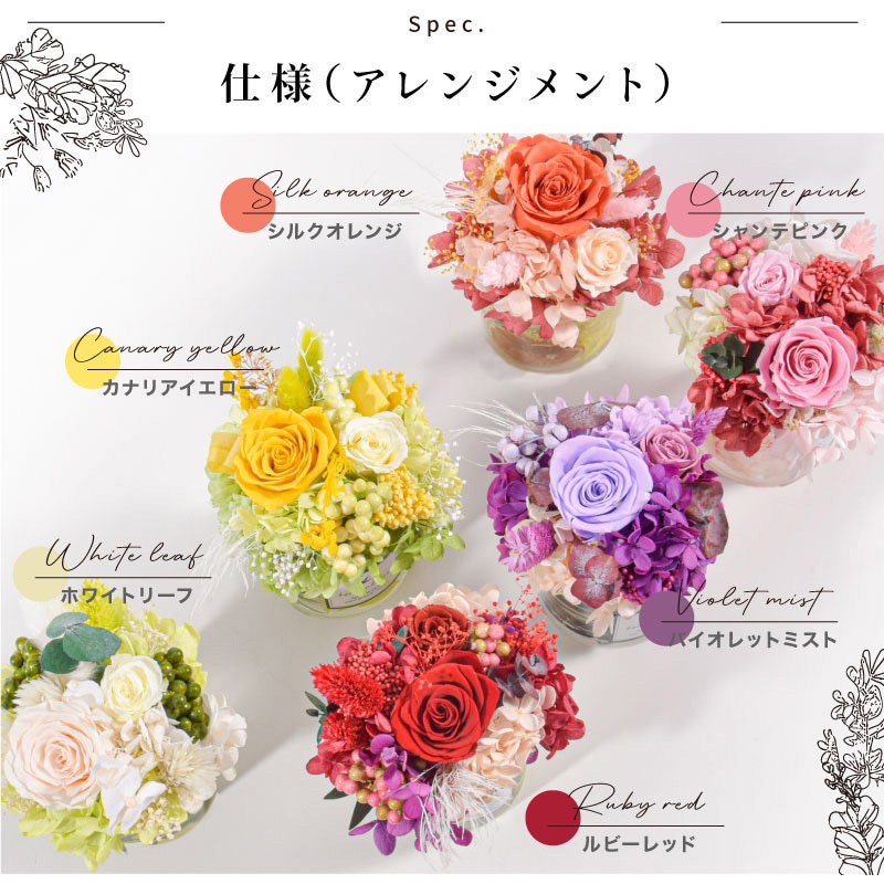 bon030-Wr フラワーギフト プリザーブドフラワー 大河商事 ホワイト