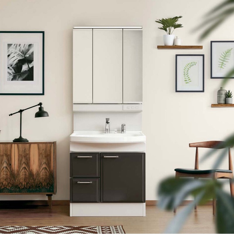 タカラスタンダード SAM-075M3AHYEA-1 SAM-075M3AHYEA-1 ホーロー洗面化粧台 オンディーヌ W750 3面鏡