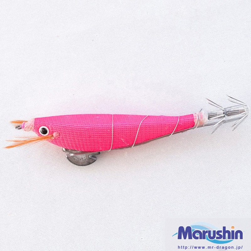 ピンク/BL夜光 エサ巻スッテMINI マルシン漁具 自重10g ピンク/BL夜光