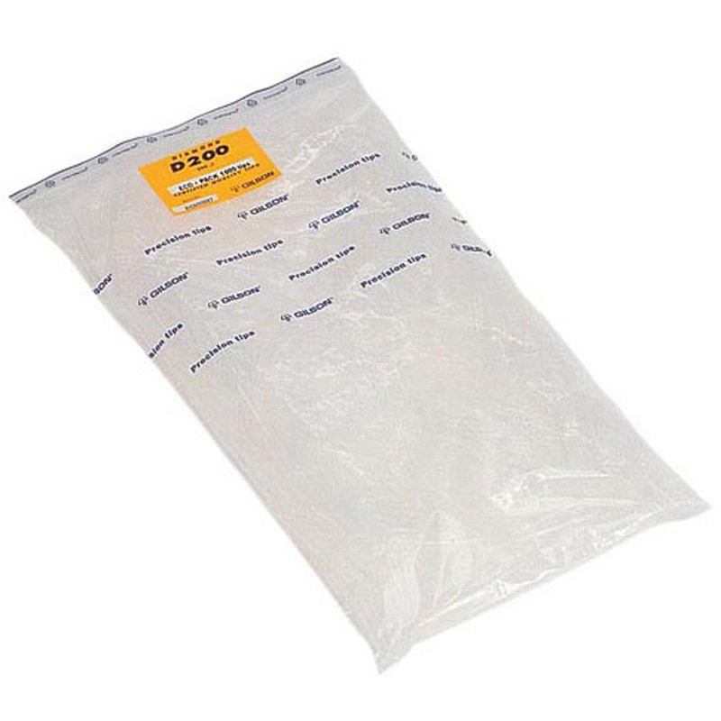 D200V(2～200μL 10000本) ダイヤモンドチップ EcoPack GILSON(ギルソン) 滅菌― 入数1000本×10袋 容量2～200μL