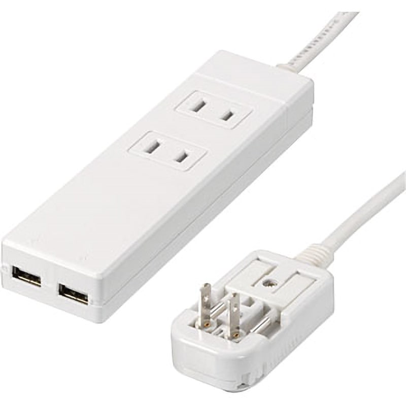 HPM6AC2USB2WH 海外用マルチ変換タップ 2個口USB2ポート YAZAWA(ヤザワ