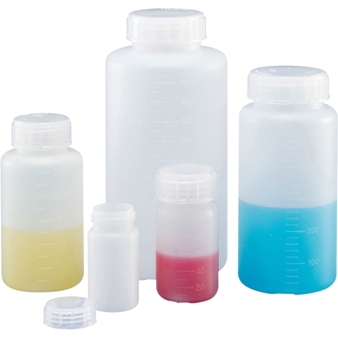 WN-500(500mL) ポリ広口瓶(PE広口瓶 中栓なし) サンプラテック 500mL 1