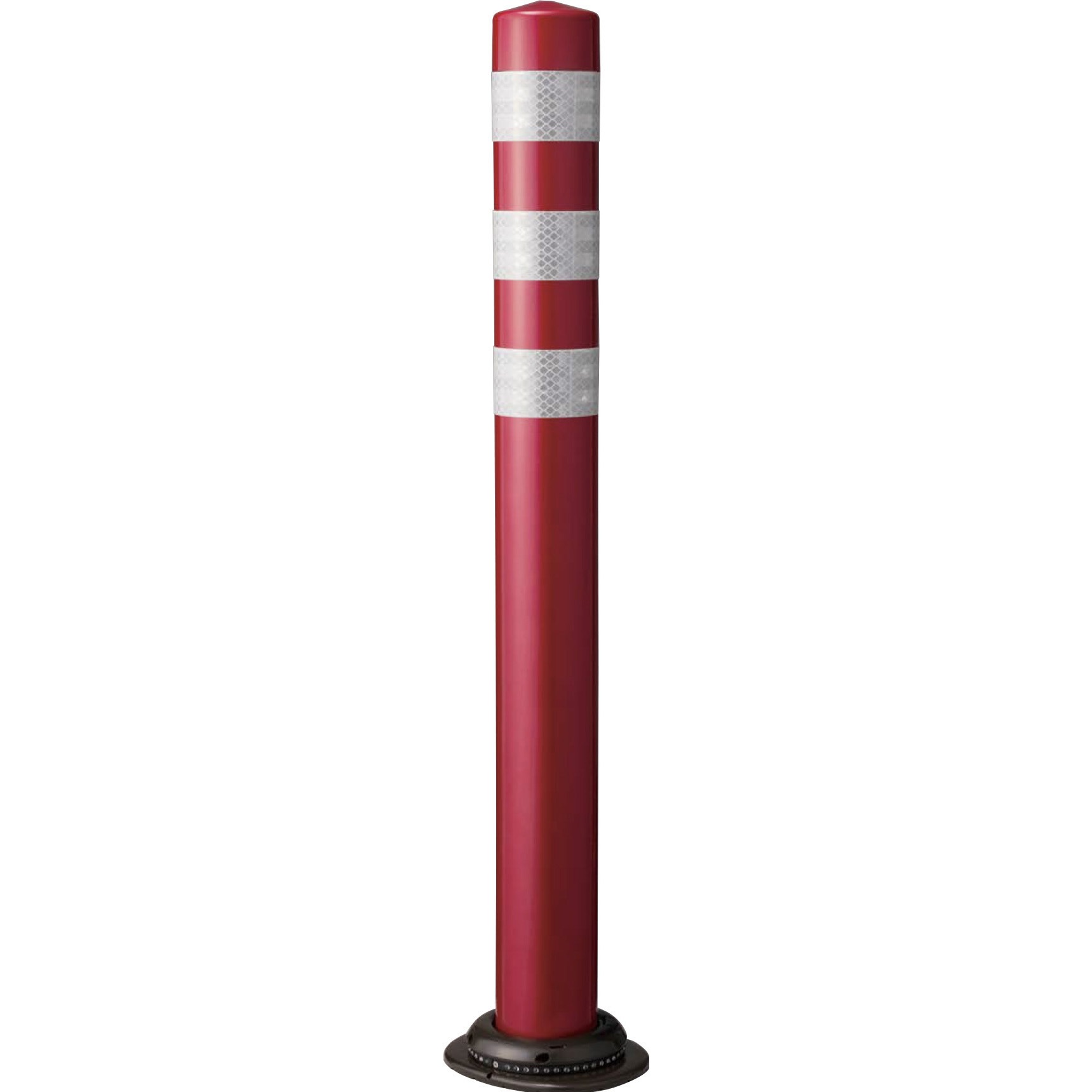 PCCTR-80MRW-SNT-T6 車線分離標 ポールコーンCITY-R (接着用スチールスペーサータイプ)メタリックレッド 1本 積水樹脂 【通販モノタロウ】