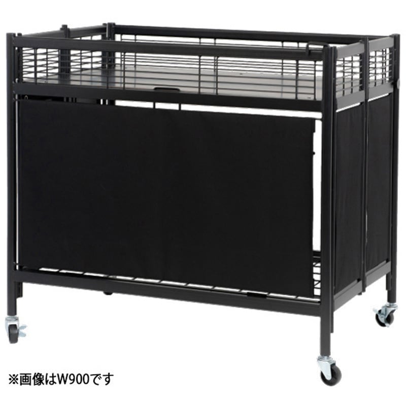 40669BLK 中折れ式ワゴン 友屋 外形寸法1200×600×830mm