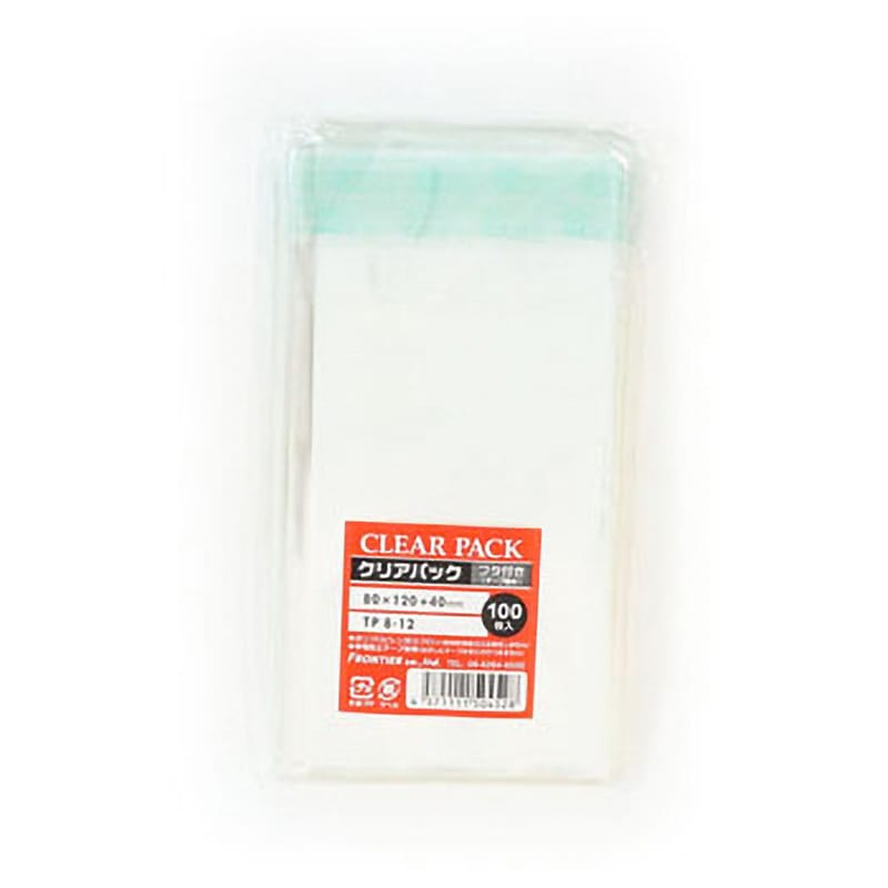 TP8-12 クリアパック フタ付 #30 カクケイ テープあり OPP袋 100枚入