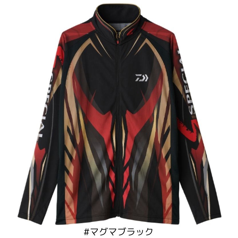 ダイワスペシャル ロングスリーブフルジップシャツ マグマブラック DE-7225 Mサイズ DE-7225 スペシャルロングスリーブフルジップシャツ