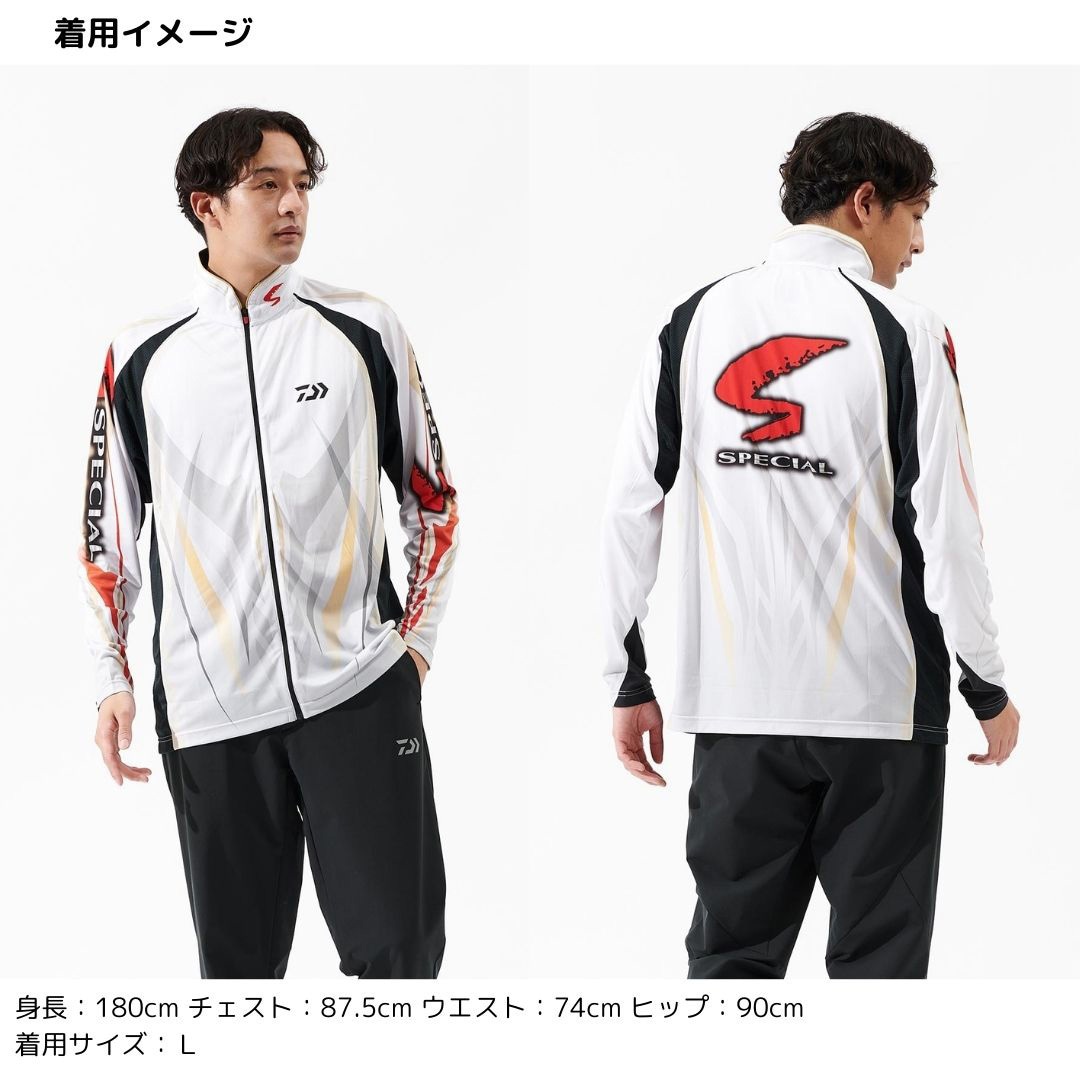 ダイワスペシャル ロングスリーブフルジップシャツ マグマブラック DE-7225 Mサイズ DE-7225 スペシャルロングスリーブフルジップシャツ