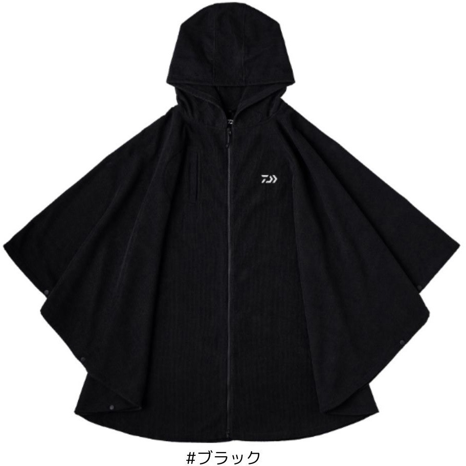 #フリーサイズ DJ-7325 フィッシングきがえポンチョ DAIWA(ダイワ) ポリエステル #ブラック色 フリーサイズ