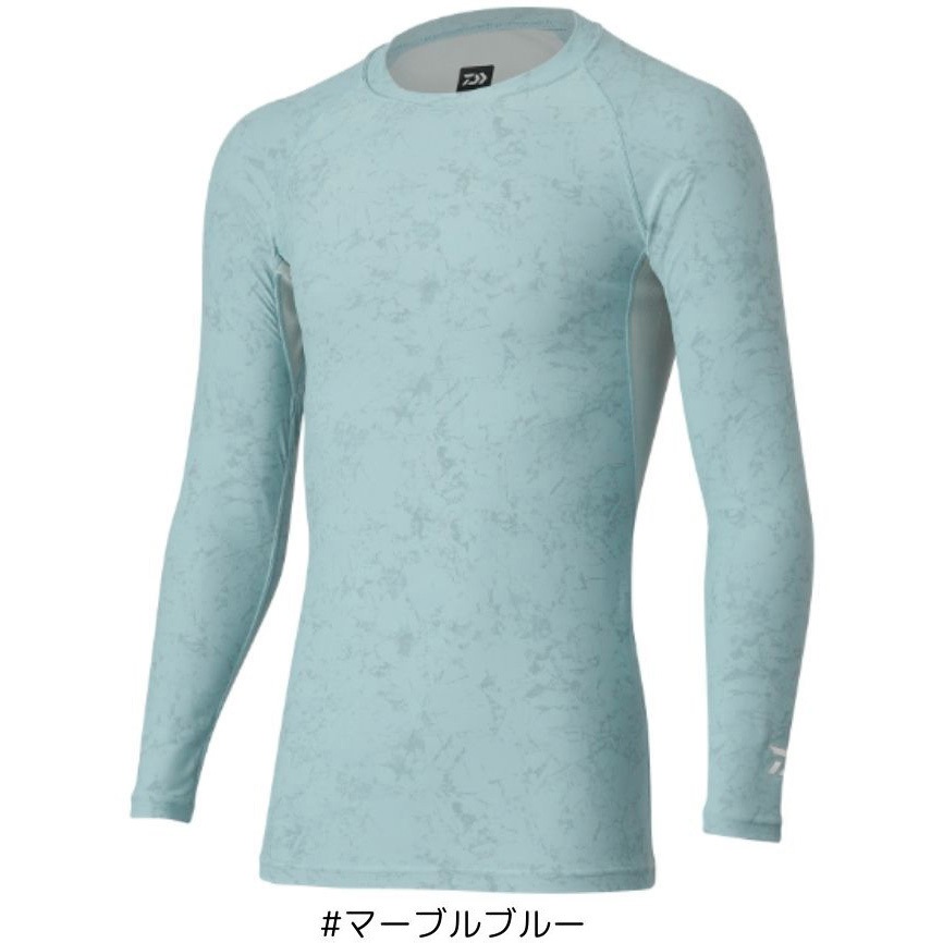#Lサイズ DU-6021S ICEDRY クルーネックアンダーシャツ DAIWA(ダイワ) #マーブルブルー色 サイズL