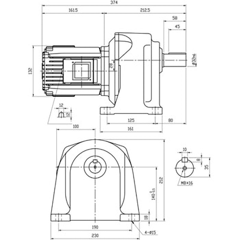 VX04-120M ギヤードモータ 富士変速機 VXシリーズ 屋内 脚取付 出力0.4kW   VX04-120M
