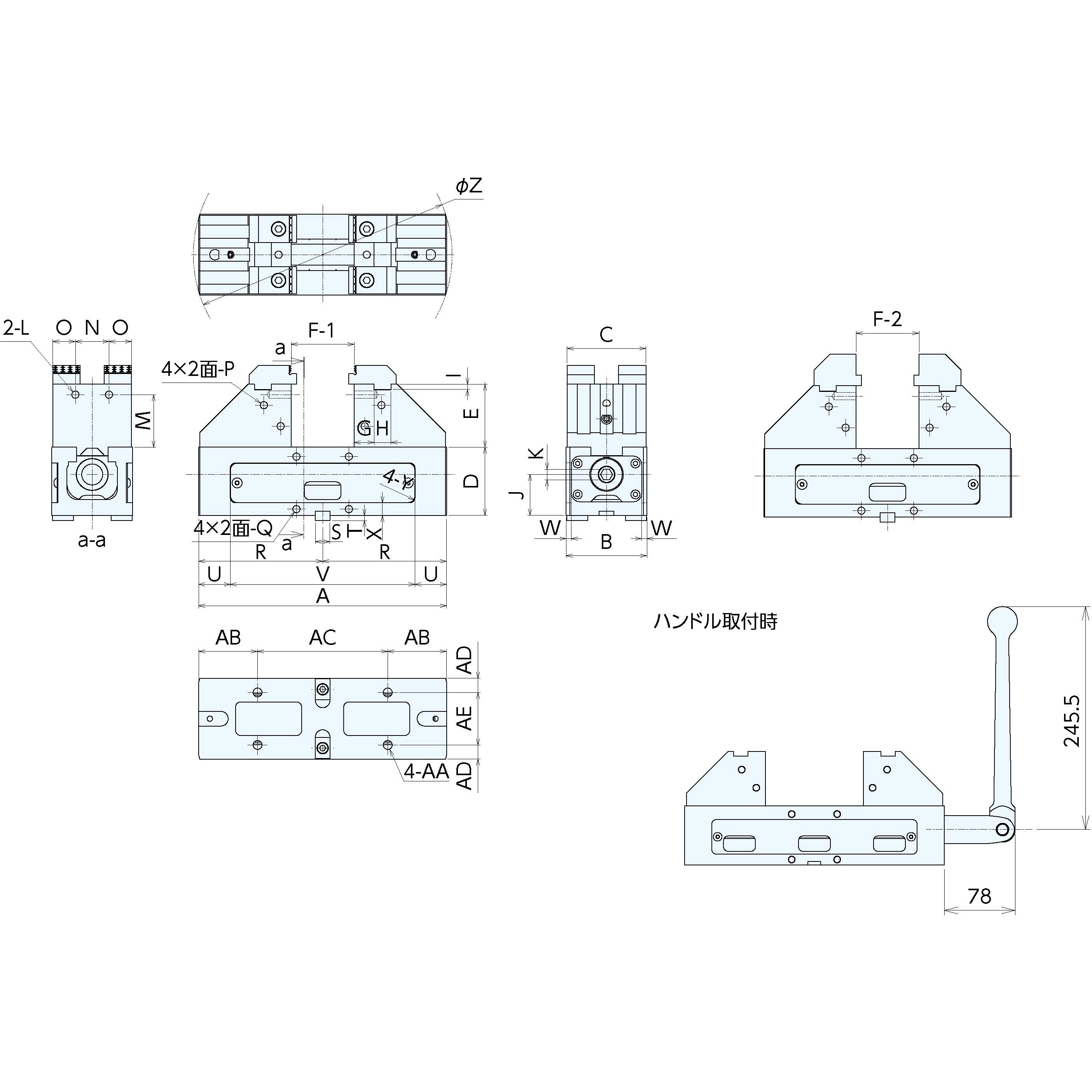LT5AU75-V1 ロックタイト5軸マシンバイス 1台 ナベヤ 【通販モノタロウ】