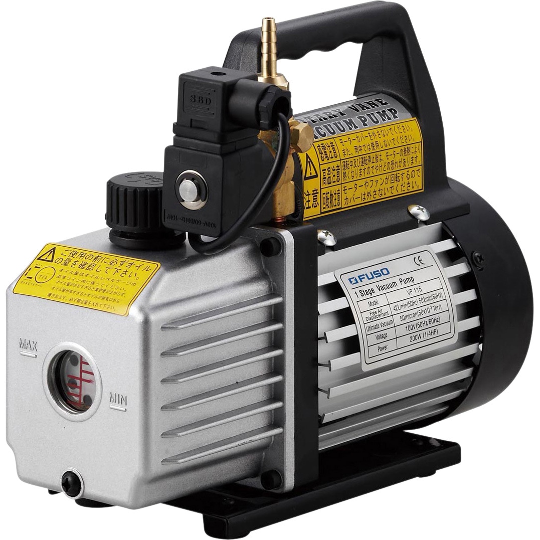 FUSO 1段真空ポンプ VP 115 楽天市場】小型シングルステージ真空ポンプ(電磁弁付) VP－115 FUSOの通販