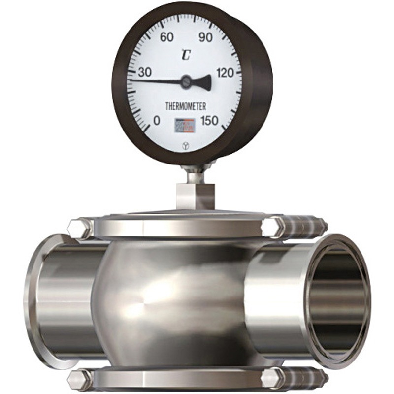 TGH SUS316L インライン温度計(0-100℃)標準 FKM ヘルール 1個 大阪