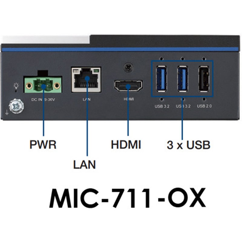 MIC-711-OX3A2 Jetson Orin NX 搭載 産業用エッジAI BOX/AI画像処理