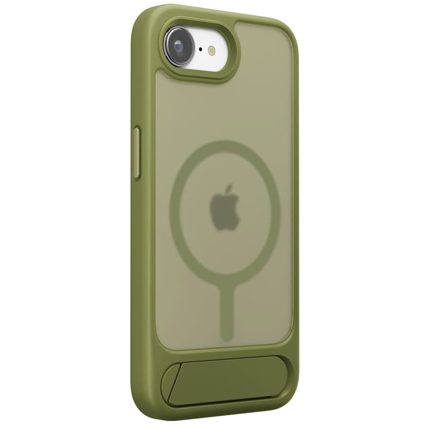 PG-25KMH11GR iPhone16e用 MagSafe対応 スタンド付ハイブリッドケース