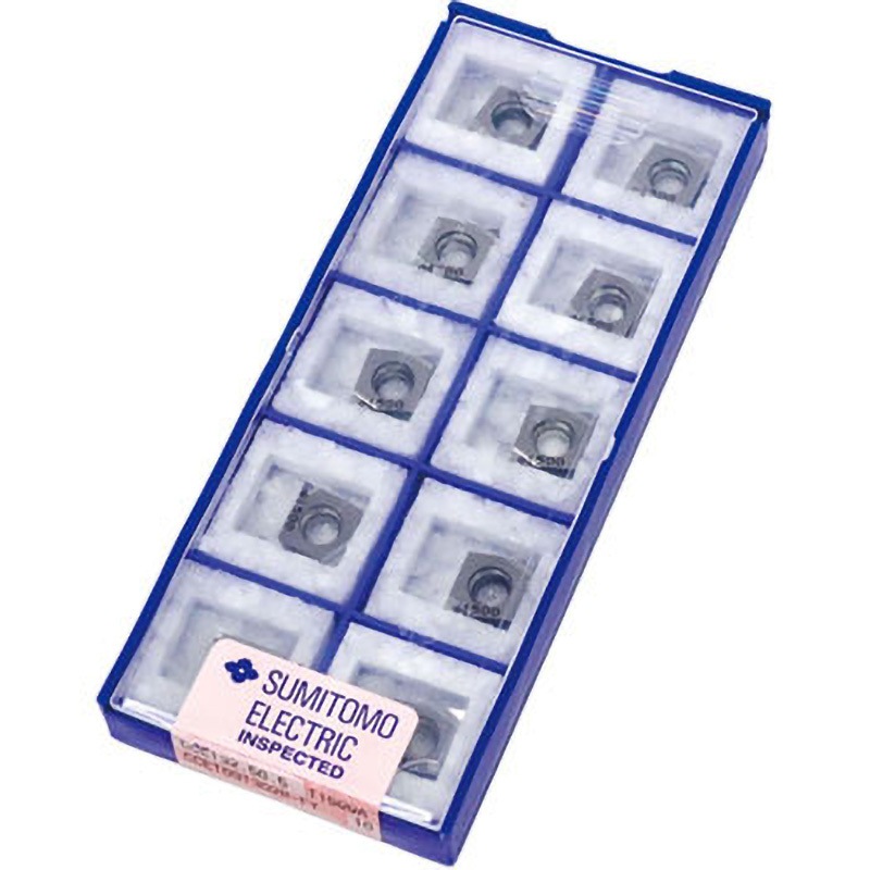 CCET09T302RFYT1500A チップ CCET 住友電工ハードメタル T1500A製 片面 形状ひし形80° 逃げ角7度 コーナー半径0.2mm 1箱(10個)