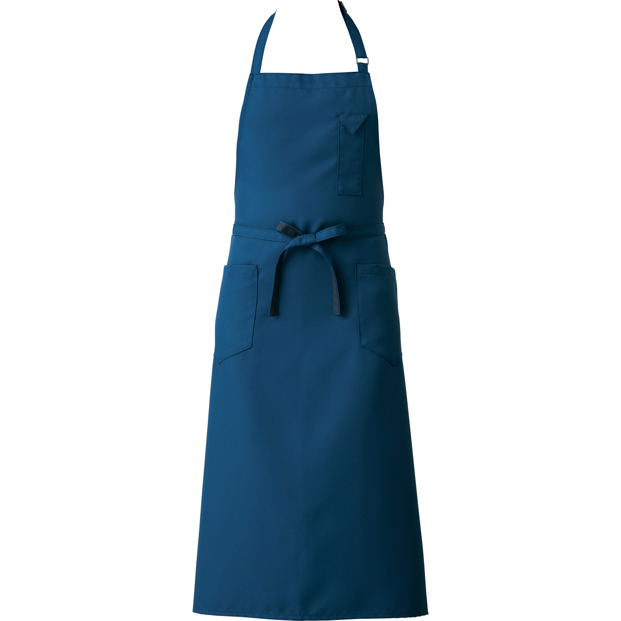 CT2363-0 胸当エプロン CT2363 セブンユニフォーム ブルー色 前中心丈