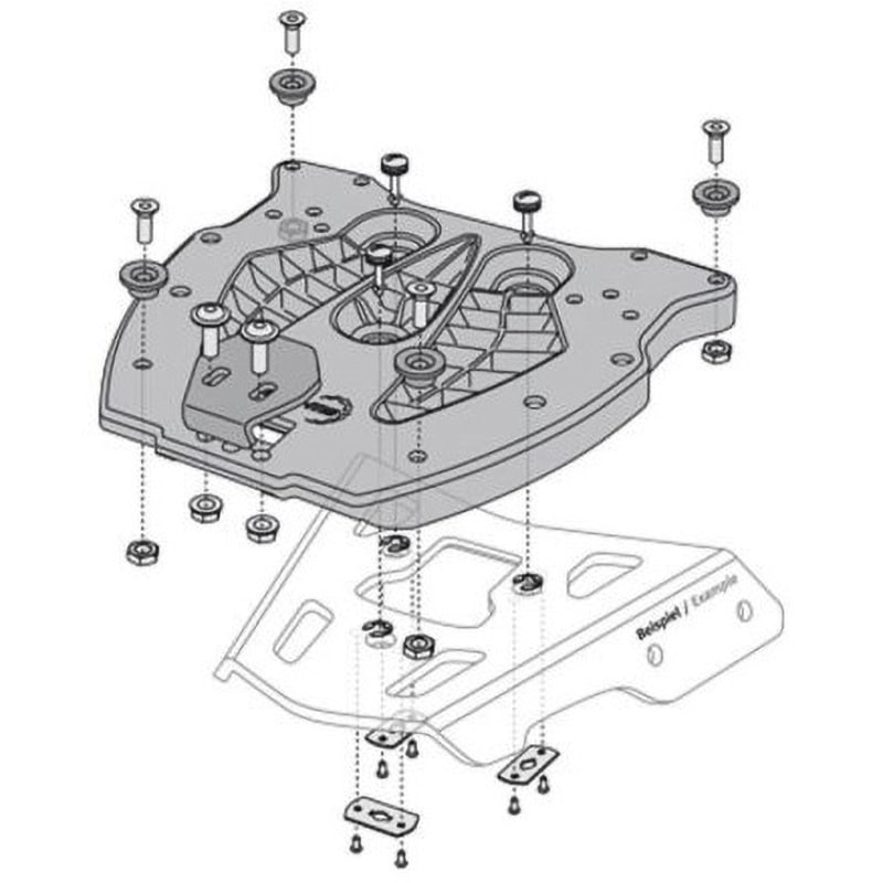 sw-motech ALU-RACKとAdapterPlateのセット GPT00152400 ALU-RACK用 QUICK-LOCKアダプタープレート 1個 SW