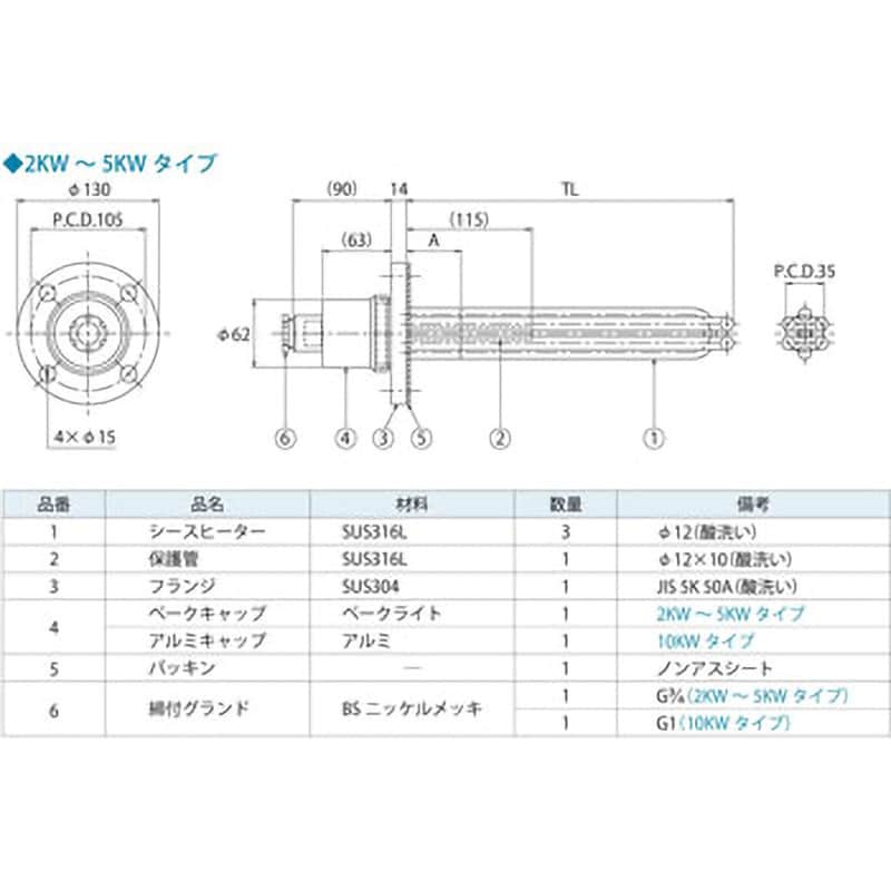 OF3100 ステンレス 板フランジヒーター 1本 坂口電熱 【通販 OF3100 ステンレス 板フランジヒーター 1本 坂口電熱 【通販