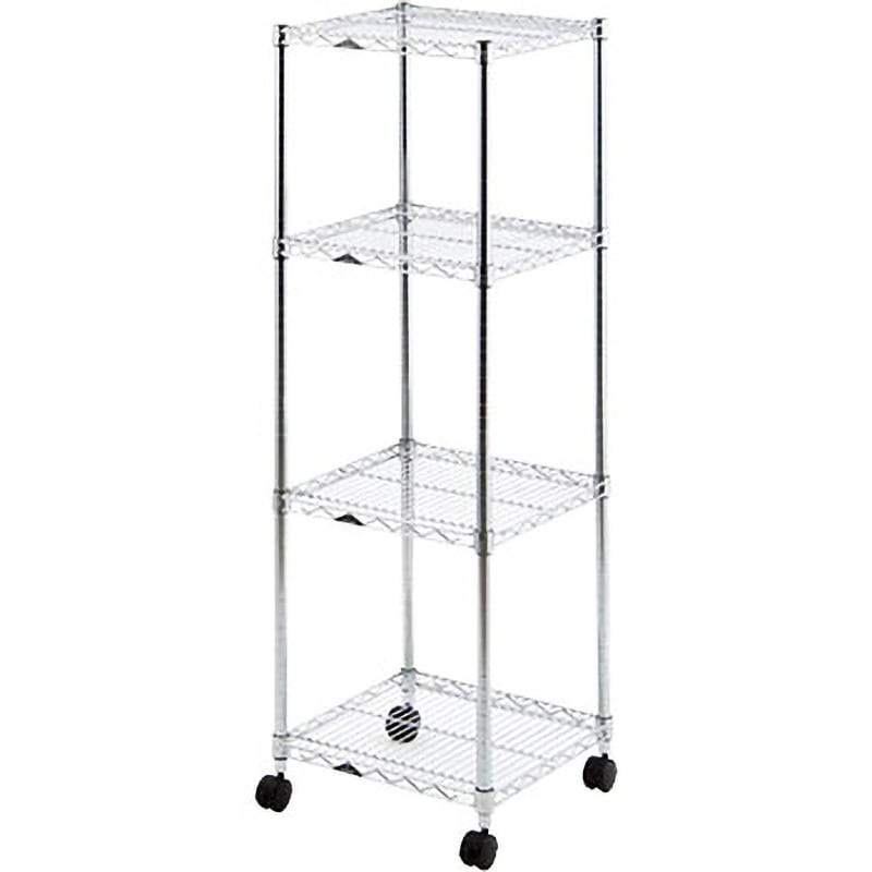 NLH4615-4 ルミナスホームラック(奥行46cmタイプ) Luminous(ルミナス) キャスターあり スチール 外寸法460×460×1565mm  NLH4615-4