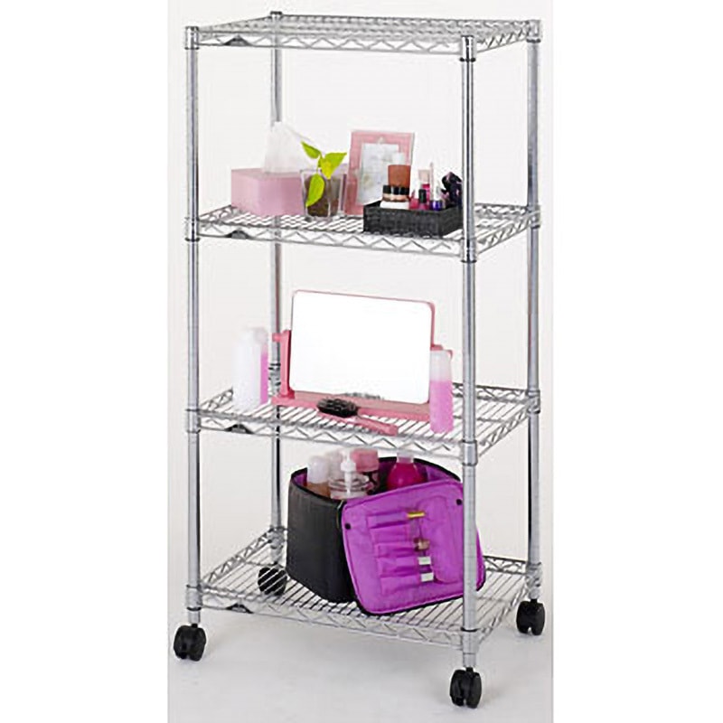 Luminous スチールラック 4段 キャスター付き Amazon｜ドウシシャ ルミナス ノワール ラック 4段 幅80 奥行40