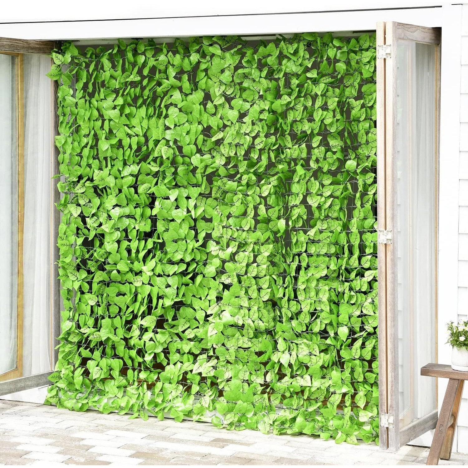 LLS-12C(LG) リーフラティス 約100×200cm 1セット YAMAZEN(山善