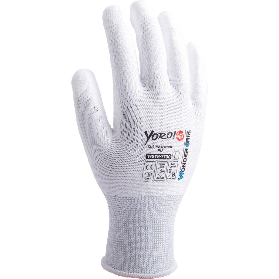 WGYR7700 ワンダーグリップ 耐切創 YOROI461 白ウレタン ユニ