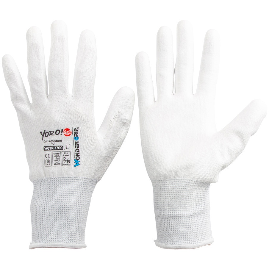 WGYR7700 ワンダーグリップ 耐切創 YOROI461 白ウレタン ユニ