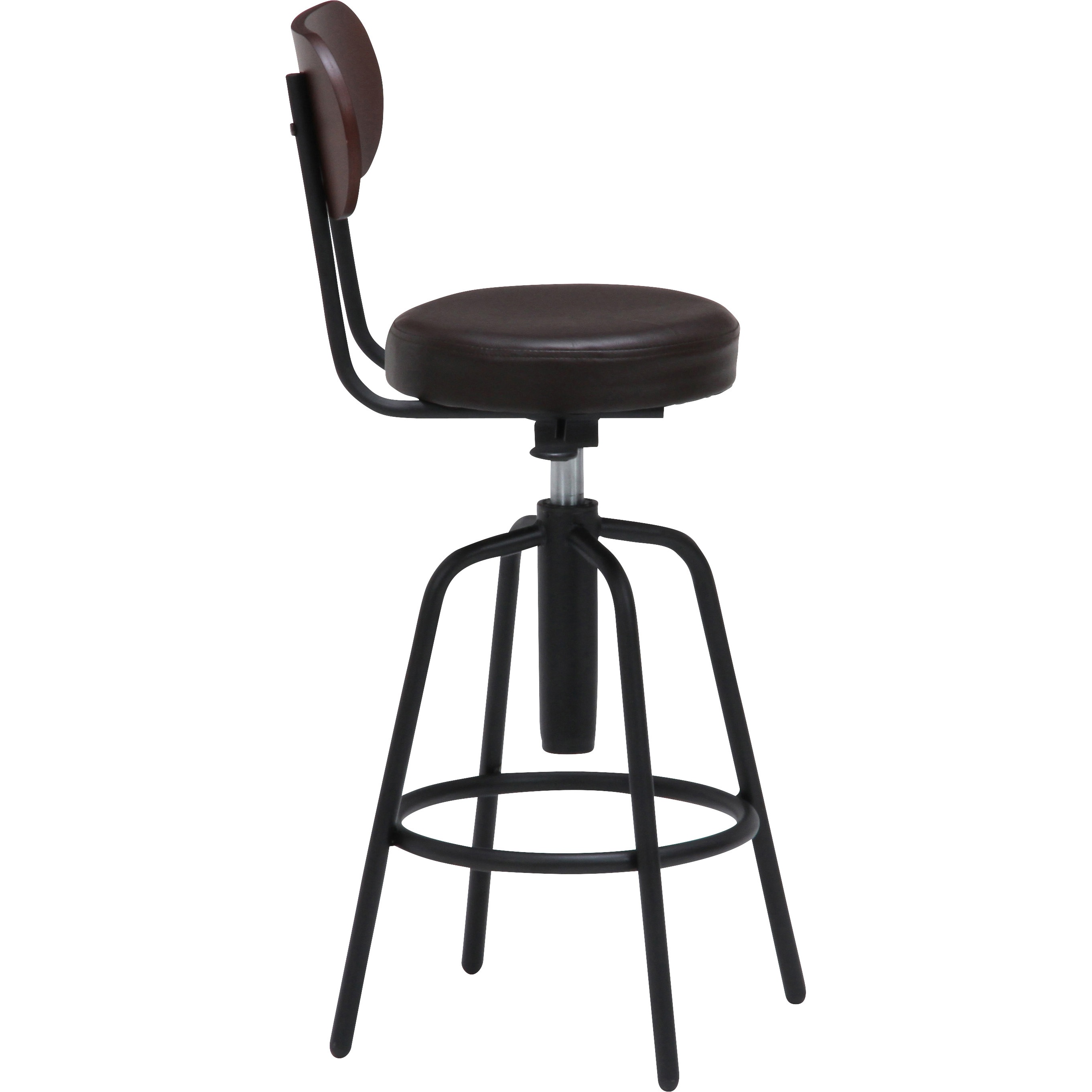 15187 バースツール背付 HK-61201 不二貿易 高さ840～940mm幅425mm奥行