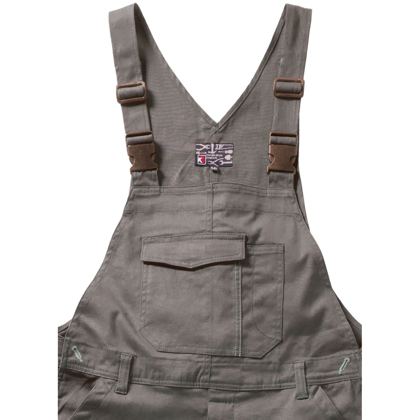 K513 ストレッチサロペット クレ被服 チャコールグレー色 サイズL K513 