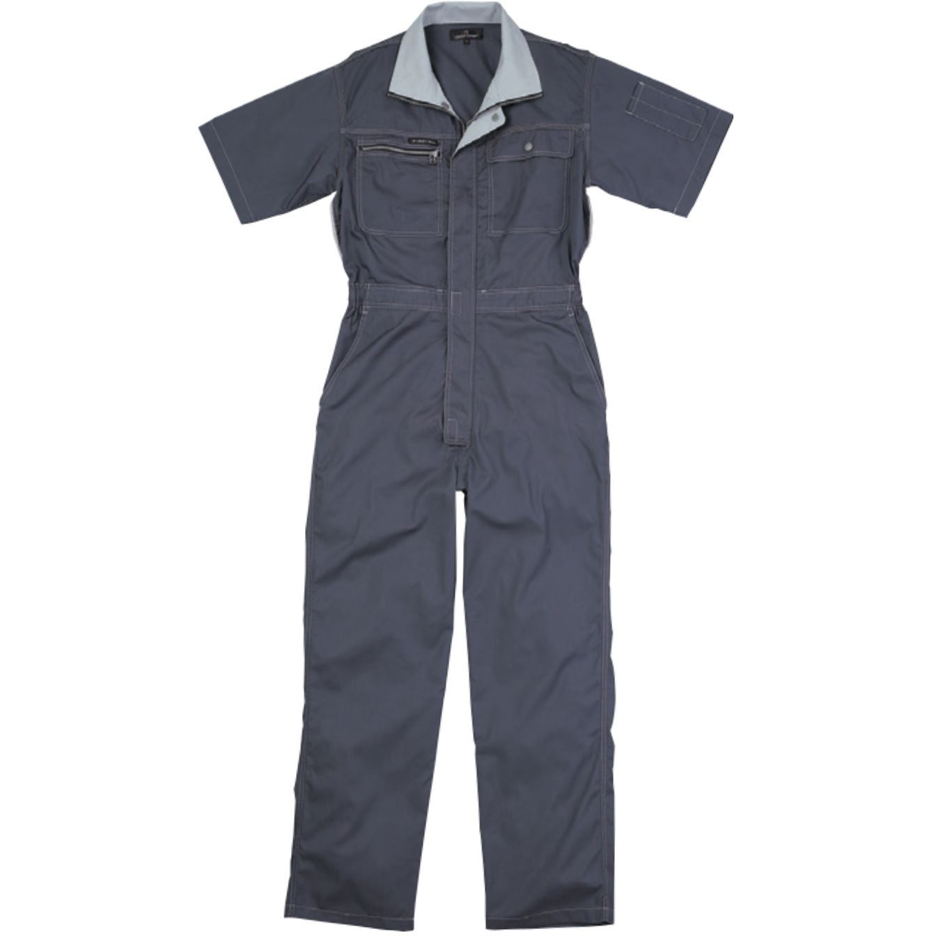 6603 ビスロンファスナー半袖ツナギ クレ被服 チャコールグレー色 サイズS袖丈25cm