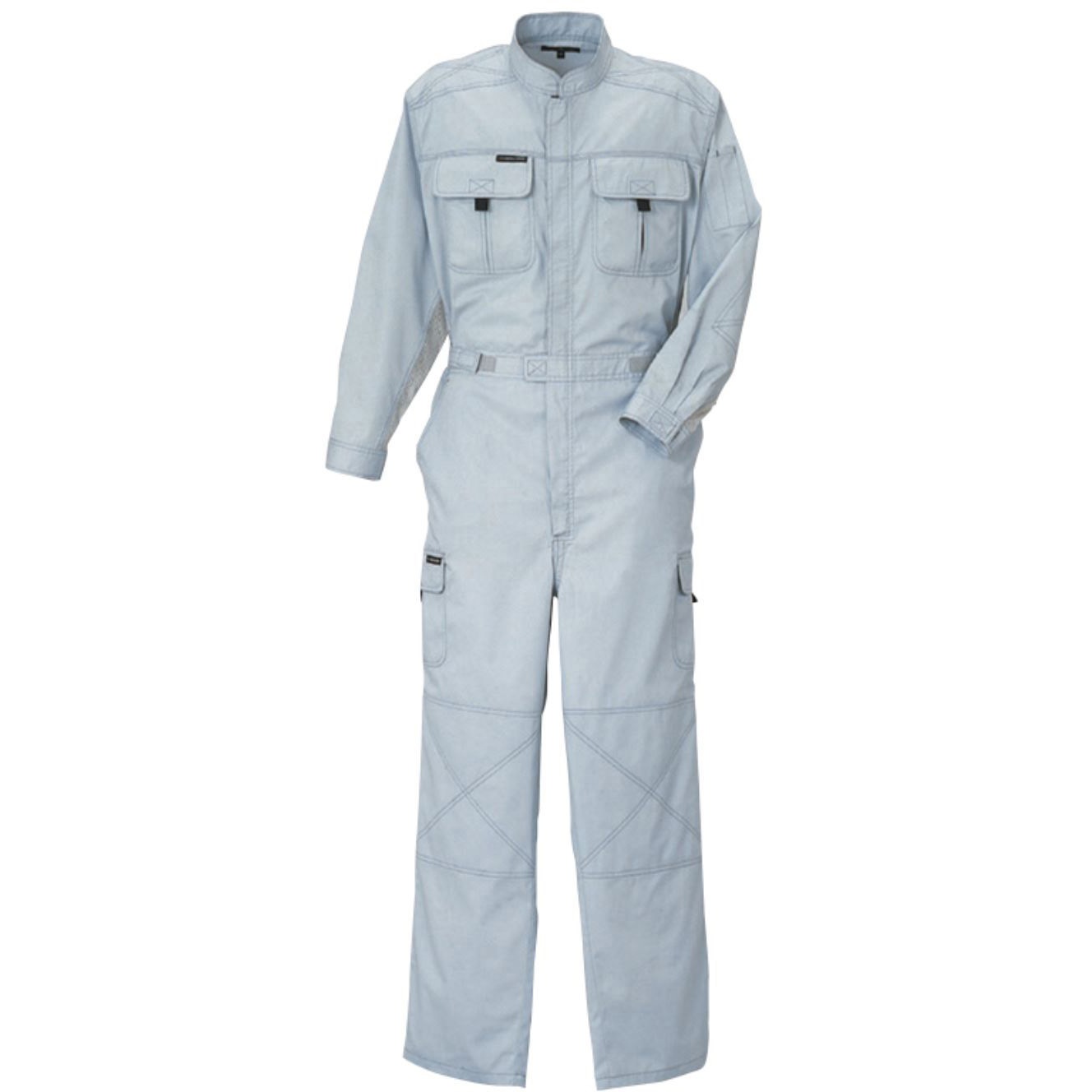 3304 長袖メッシュツナギ クレ被服 シルバーグレー色 サイズL袖丈58cm