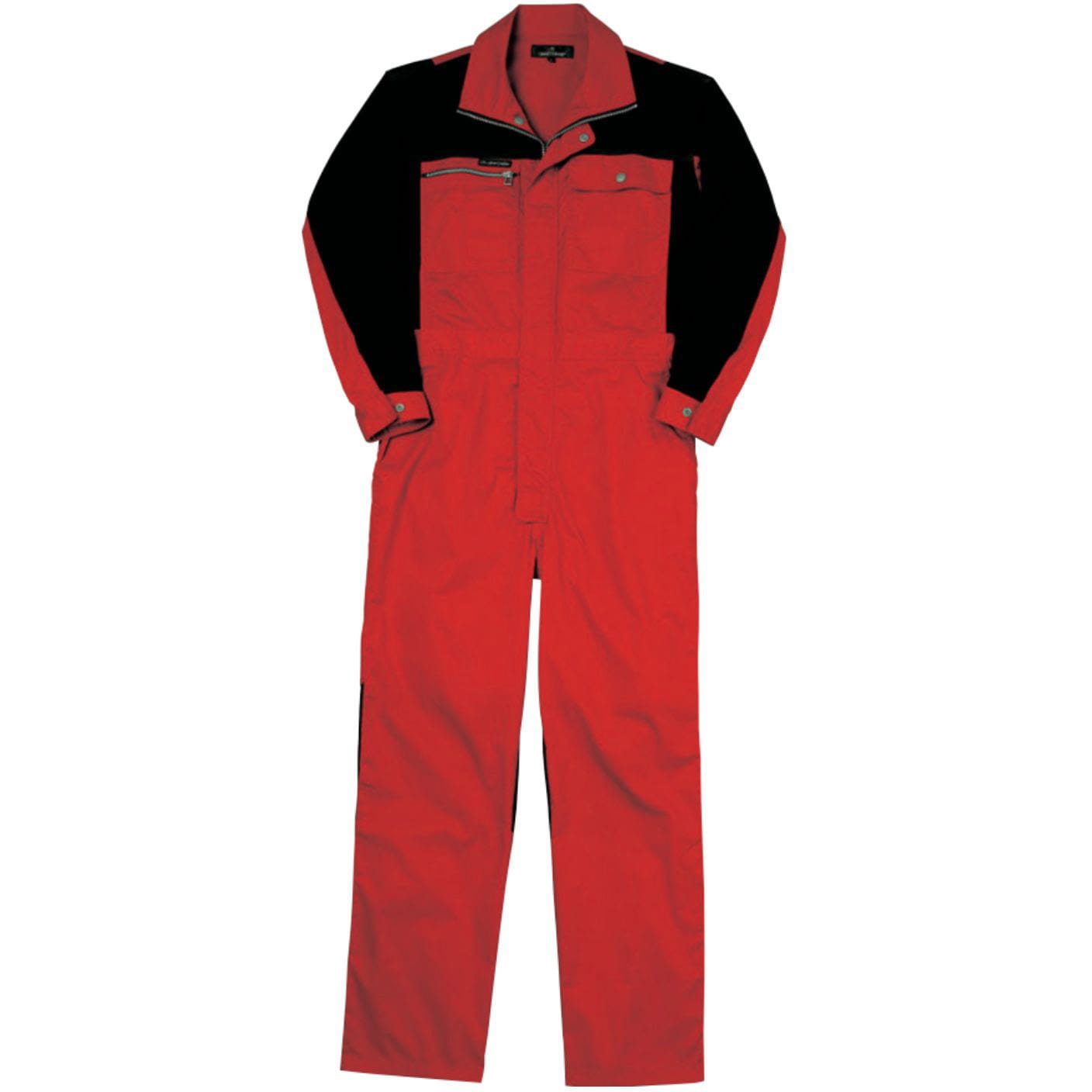 6604 クールツナギ クレ被服 レッド色 サイズ4L袖丈64cm